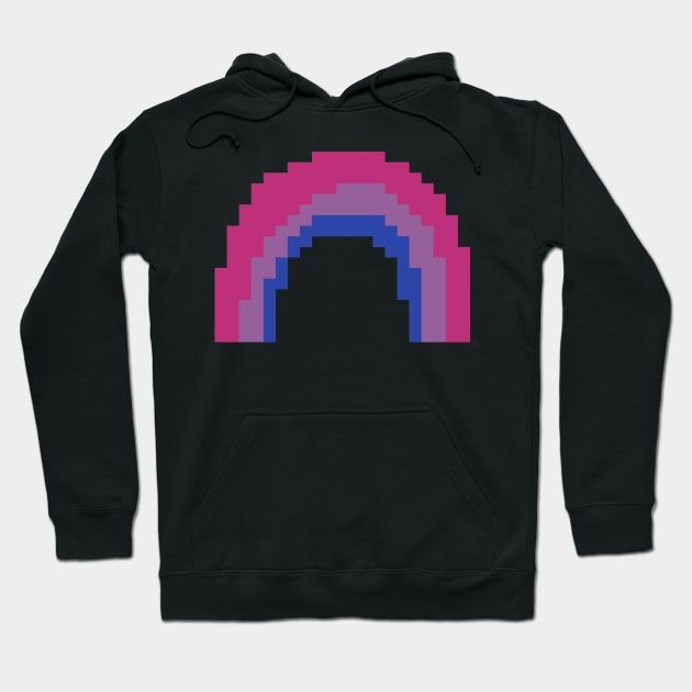 Bi Pride Rainbow Pixel Art Hoodie by christinegames